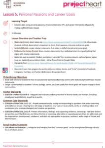 Lesson Plan: Personal Passions and Career Goals